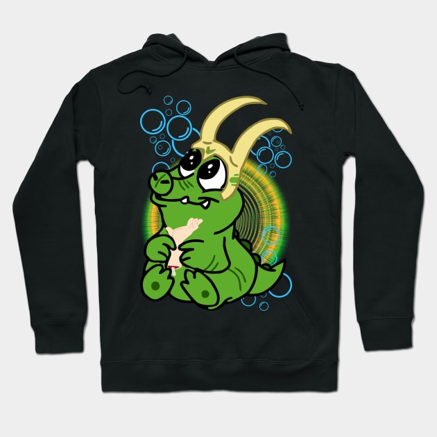 ALLIGATOR KAWAII HORNS Hoodie by GeekCastle